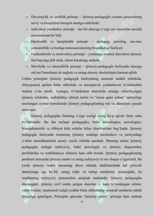 IJTIMOIY PEDAGOGIKANING KASBIY FAOLIYATI kurs ishi.docx 8