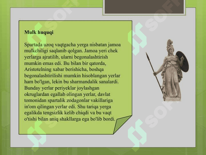 Afina va Spartada huquqning asosiy belgilari 6