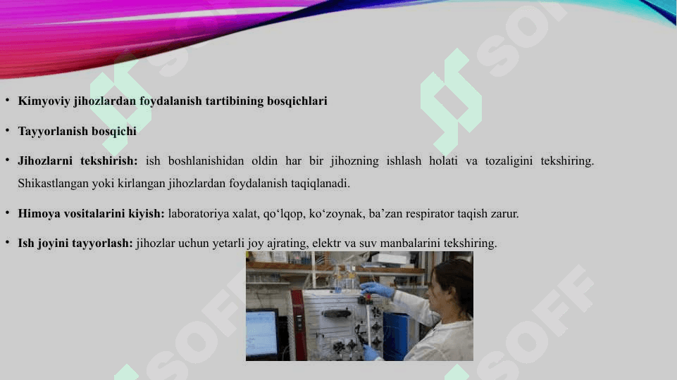 Kimyoviy jihozlardan foydalanish tartibi 7