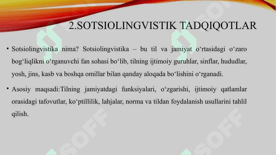 TIL VA JAMIYAT, TIL VA TAFAKKUR.KOP TILLILIG. NUTQNING IXTISOSLASHUVI 7