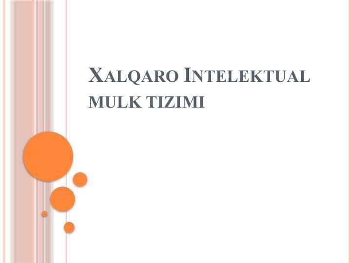 Xalqaro Intelektual mulk tizimi