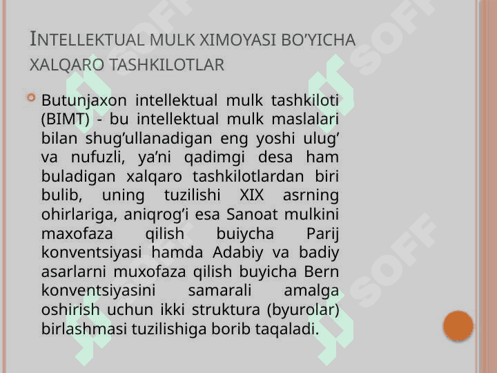 Xalqaro Intelektual mulk tizimi 5
