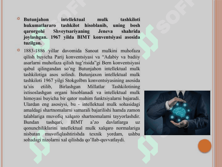 Xalqaro Intelektual mulk tizimi 6