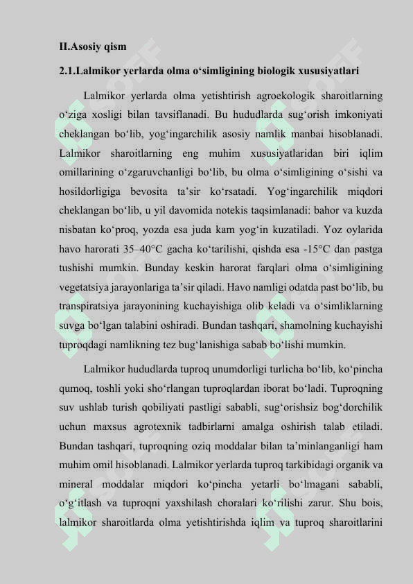 Olma o'simligi biologiyasi 5