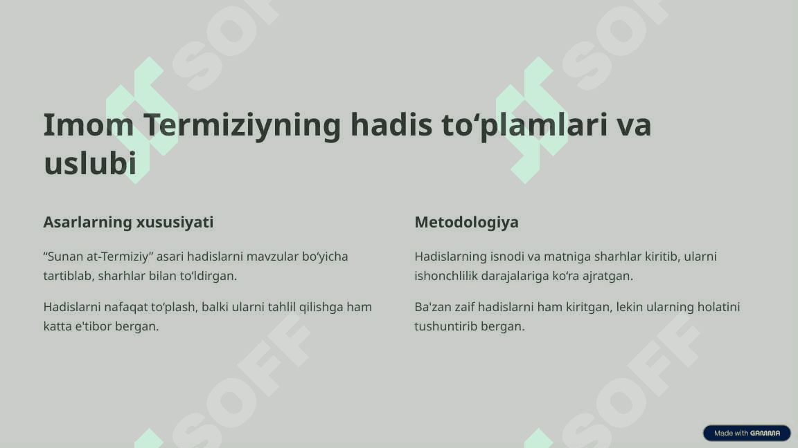 Imom Buxoriy va Imom Termiziyning hadis ilmiga qo‘shgan hissalarini qiyosiy tahlili 4