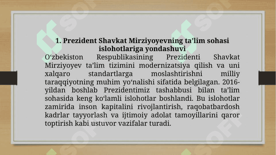 Prezident Shavkat Mirziyoyevning ta’lim sohasi islohotlariga yondashuvi 3
