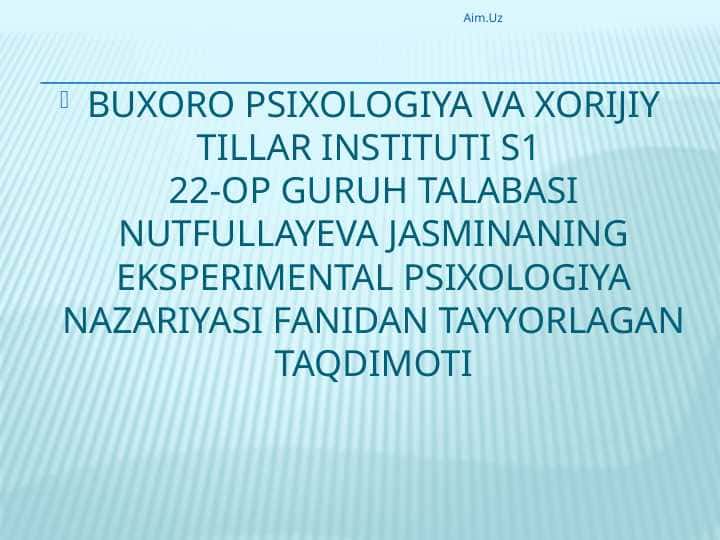 Experimental psixologiya 1