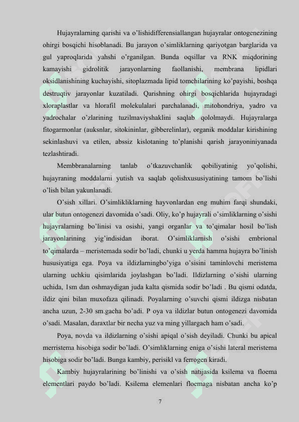 O`simliklarning o`sishi va rivojlanishi.doc 7
