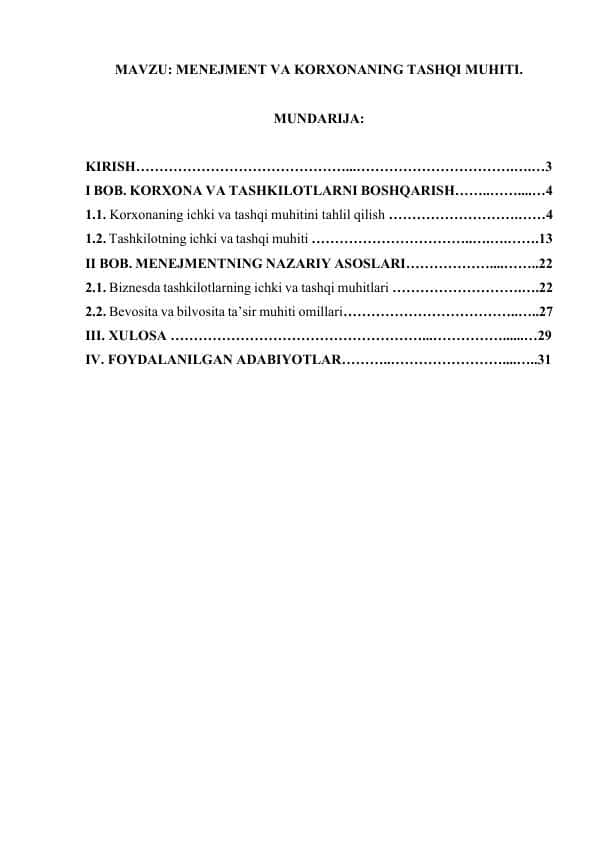 MENEJMENT VA KORXONANING TASHQI MUHITI..docx 1