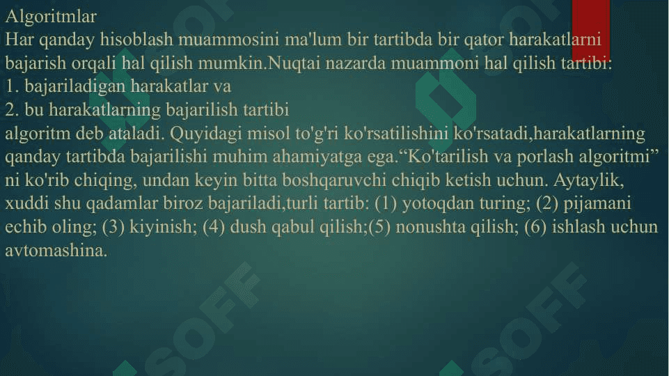 Nazorat bayonotlari. 3
