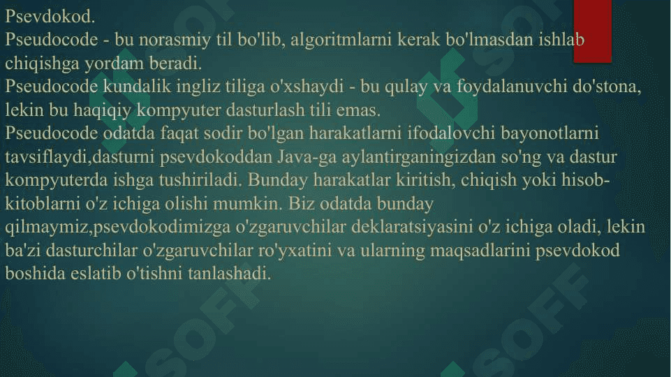 Nazorat bayonotlari. 5