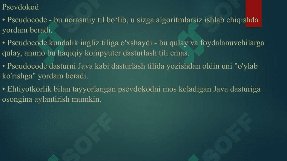 Nazorat bayonotlari. 6