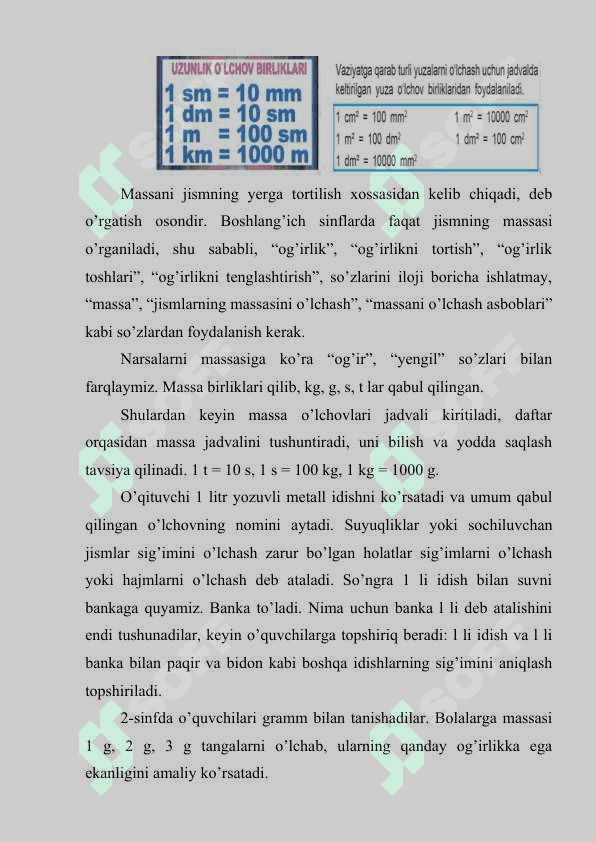 Boshlang’ich sinflarda asosiy miqdorlar va ularni o’lchov birliklarini o’rgatish metodikasi 5