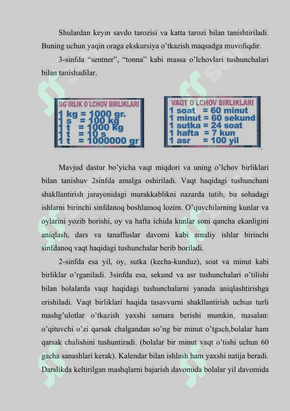 Boshlang’ich sinflarda asosiy miqdorlar va ularni o’lchov birliklarini o’rgatish metodikasi 6
