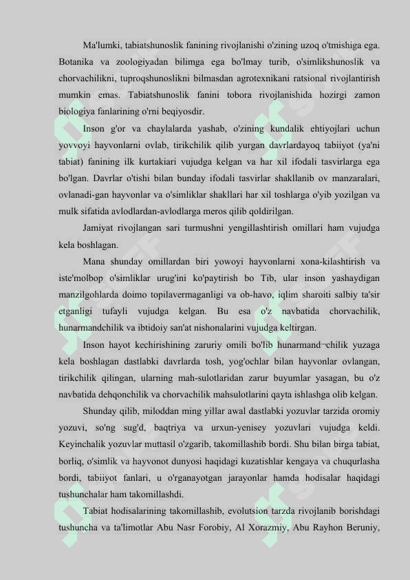 Tabiat bilan tanishtirishda mutafakkirlar merosidan foydalanish 2
