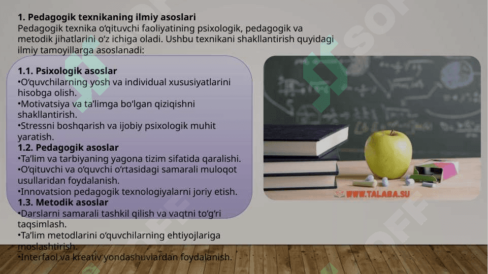Pedagogik texnikaning shakillantirishning ilmiy amaliy asoslari 2