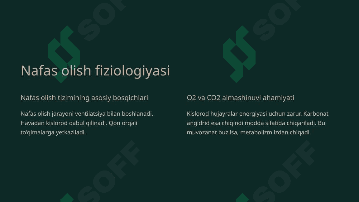 Nafas olish jarayoni. Nafas a’zolarining rentgenanatomiyasi va rivojlanish nuqsonlari 3