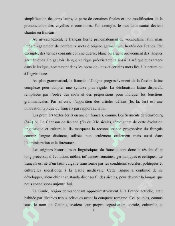 La naissance du français 7