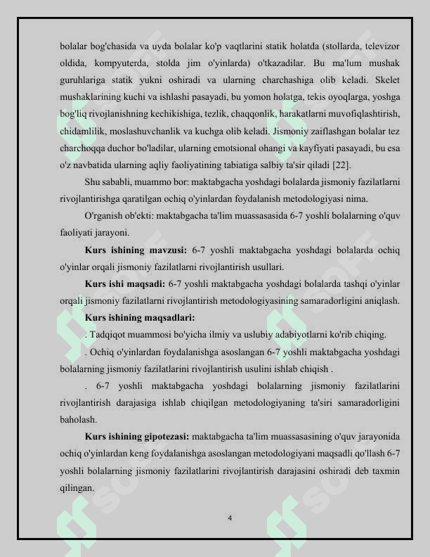 MAKTABGA TAYORLOV (6-7 YOSHGACHA ) GURUXDAGI BOLALRING JISMONIY TARBIYAS 4