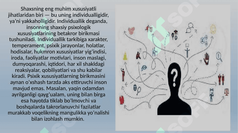 «PSIХОTЕХNIK BIRLIK» PSIХОLОGIK TАHLIL BIRLIGI SIFАTIDА 20.pptx 6