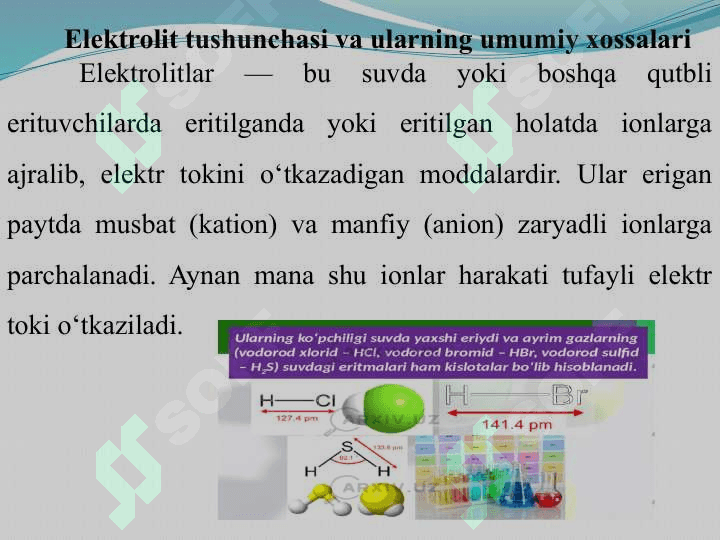 Elektrolit turlari. 3