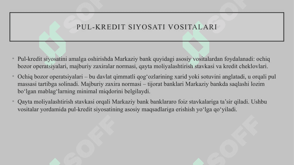 Pul-kredit siyosati 8