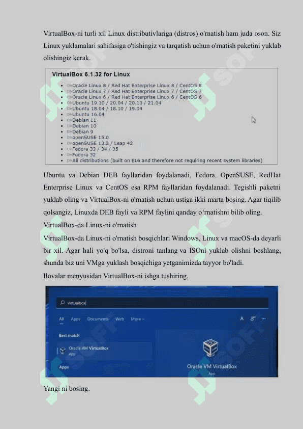 Linux OT (Ubuntu distributive) ni virtual mashinaga (Virtual Box, VMware) o'rnatish 3