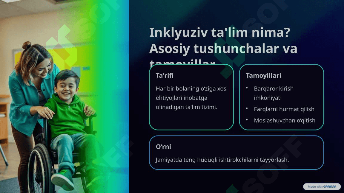 O‘zbekistonda Imkoniyati Cheklangan Bolalar uchun Inklyuziv Ta'lim pptx 2