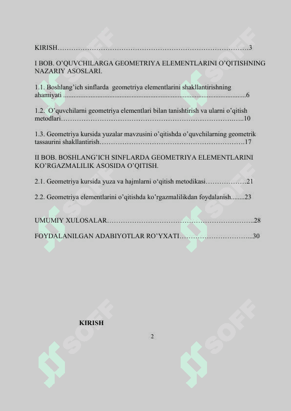 UMUMTA’LIM MAKTAB GEOMETRIYA KURSIDA YUZA TUSHUNCHASINI KIRITISH METODIKASI 2
