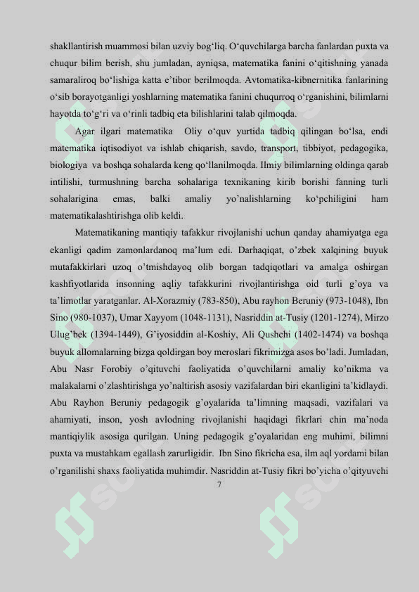 UMUMTA’LIM MAKTAB GEOMETRIYA KURSIDA YUZA TUSHUNCHASINI KIRITISH METODIKASI 7