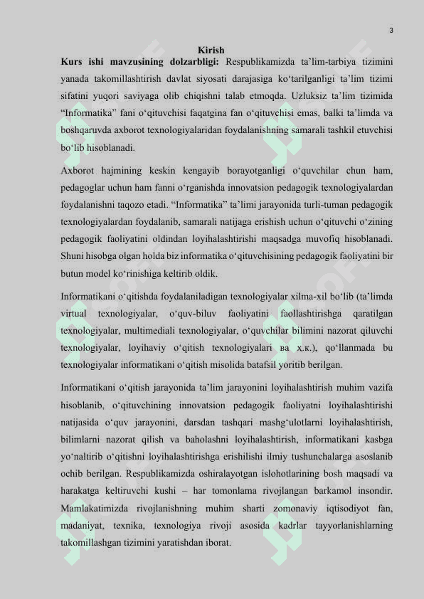 Multimediya texnologiyasi va undan o’quv jarayonida foydalanish 3