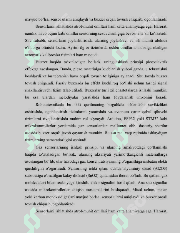 GAZ SENSORI HAMDA BUZZER 3