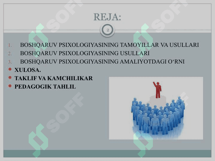 BOSHQARUV PSIXOLOGIYASINING TAMOYILLAR VA USULLARI 2