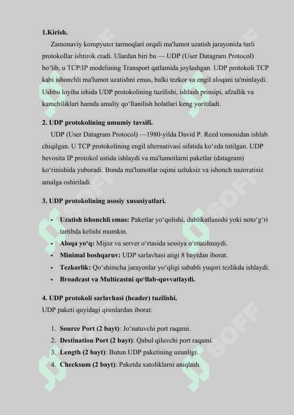 UDP protocoli 2