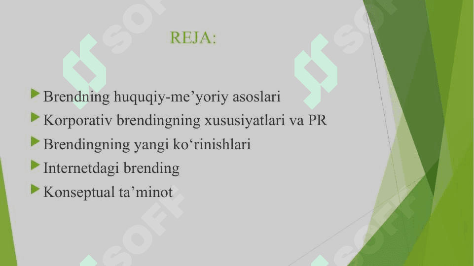 BRENDNING TASHKILIY HUQUQIY ASOSLARI 2