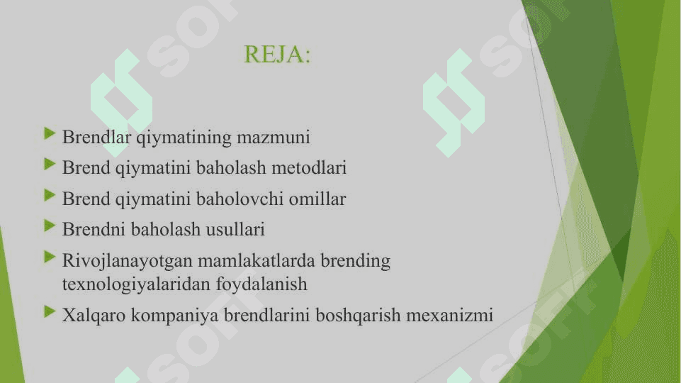 BRENDNING BOZOR QIYMATINI ANIQLASH VA BAHOLASH USLUBLARI 2