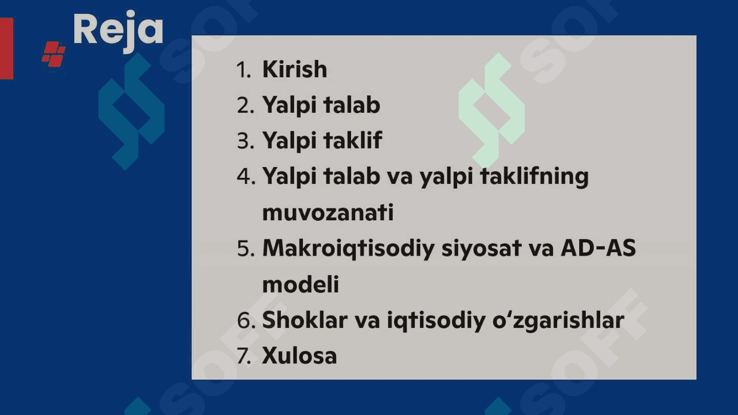 Yalpi talab va yalpi taklif modeli 2