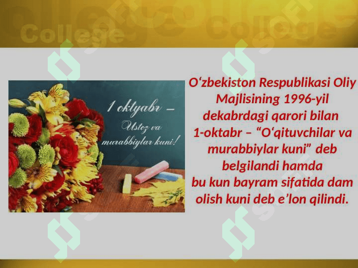 O’zbekistan Respublikasida ta’lim sohasida amalga oshirilgan islohotlar 6
