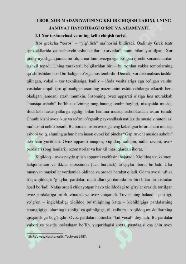 XOR MA’DANIYATINING KELIB CHIQISH TARIXI. 6