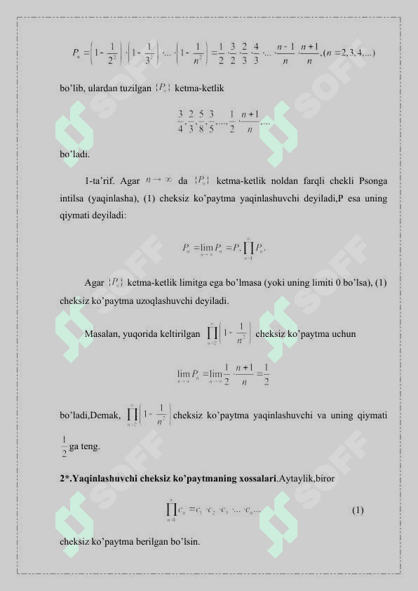 CHEKSIZ   KO’PAYTMALAR 3