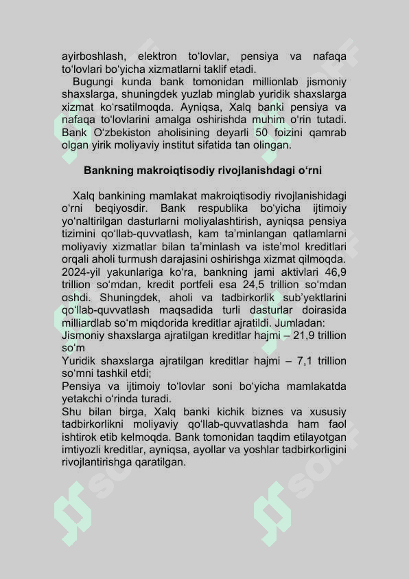 Xalq banki amaliyot hisoboti 6