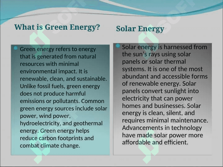 Sources of Energy Green Energy and Saving Energy.ppt 4