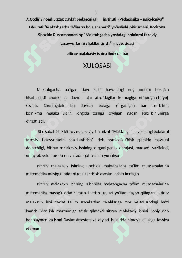MAKTABGACHA YOSHDAGI BOLALARNI FAZOVIY TASAVVURLARINI SHAKLLANTIRISH 3
