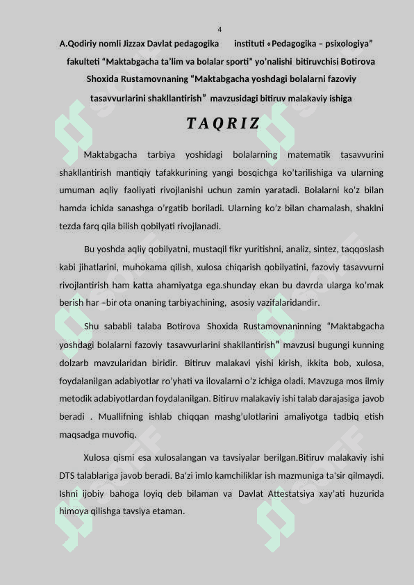 MAKTABGACHA YOSHDAGI BOLALARNI FAZOVIY TASAVVURLARINI SHAKLLANTIRISH 5
