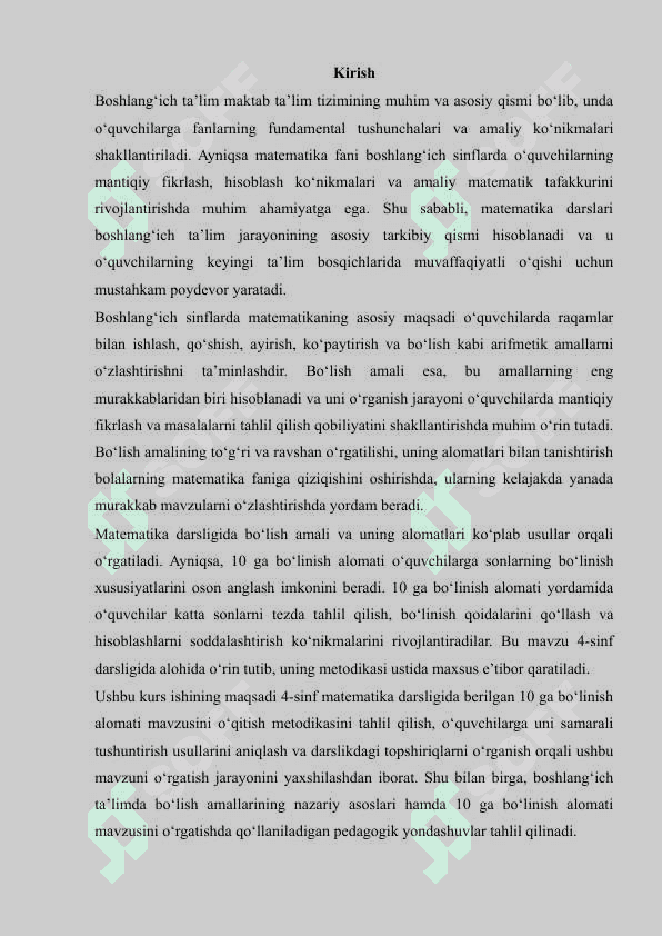 10 ga boʻlinish alomatini oʻrgatish metodikasi 2