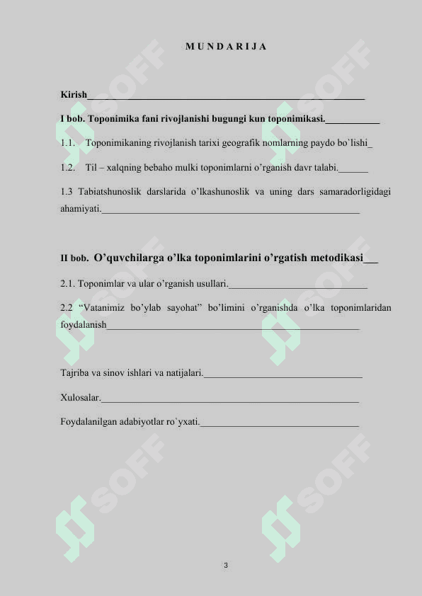 TABIATSHUNOSLIK DARSLARIDA TOPONIMLARNI O’RGATISH METODIKASI 3