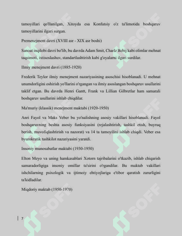 Muvaffaqiyatli menejment mezonlari 7