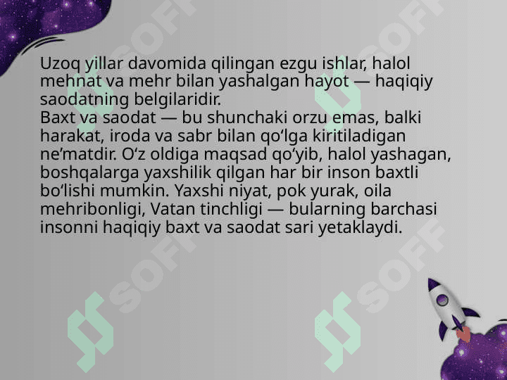 Baxt saodat tushunchasi 4