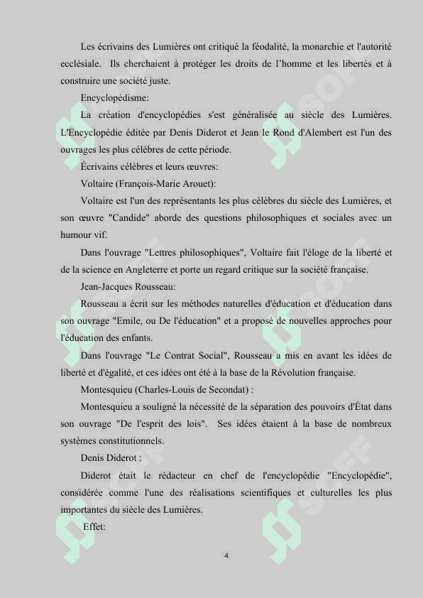 Le siècle des Lumières 4