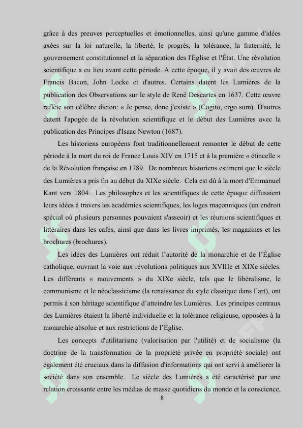 Le siècle des Lumières 8
